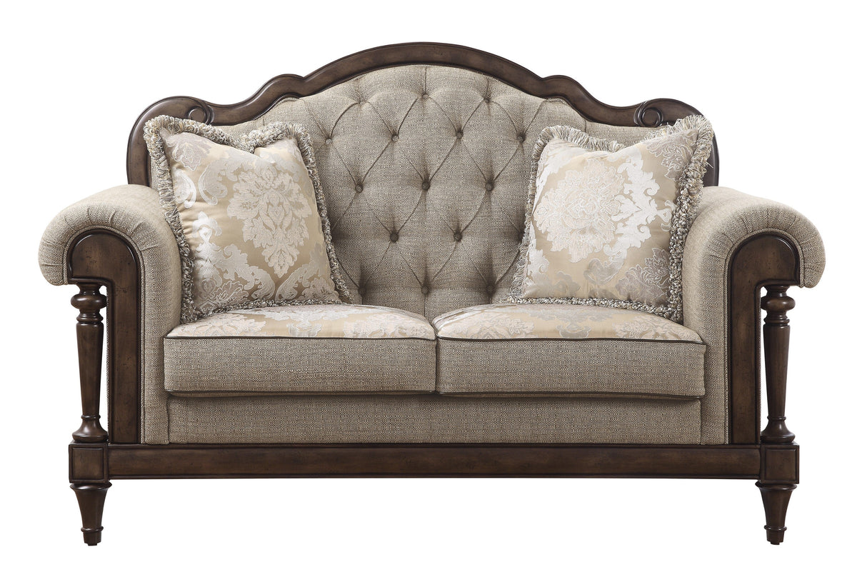 Heath Court Brown 2-Piece Living Room Set by Homelegance at Eve Furniture