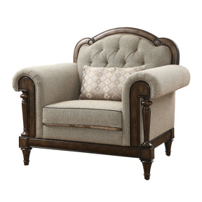 Heath Court Brown Oak Chair by Homelegance at Eve Furniture