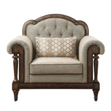 Heath Court Brown Oak Chair by Homelegance at Eve Furniture