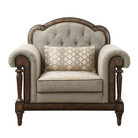 Heath Court Brown Oak Chair by Homelegance at Eve Furniture