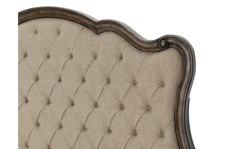 Heath Court Brown Oak King Panel Bed by Homelegance at Eve Furniture