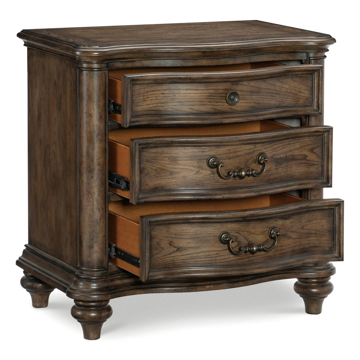 Heath Court Brown Oak Nightstand by Homelegance at Eve Furniture