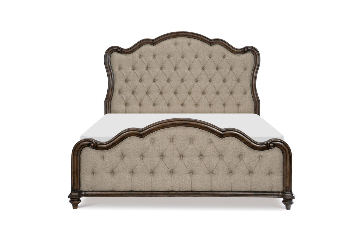 Heath Court Brown Oak Panel Bedroom Set by Homelegance at Eve Furniture