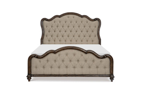 Heath Court Brown Oak Panel Bedroom Set by Homelegance at Eve Furniture