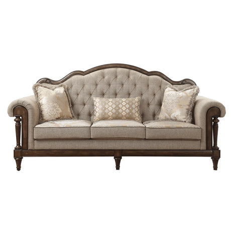Heath Court Brown Oak Sofa by Homelegance at Eve Furniture