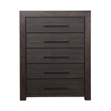 Heath Five Drawer Chest in Basalt Grey by Modus Furniture at Eve Furniture