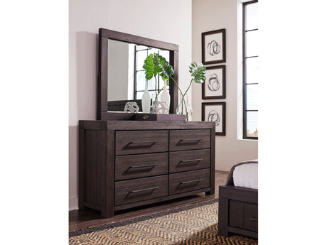 Heath Six Drawer Dresser in Basalt Grey by Modus Furniture at Eve Furniture
