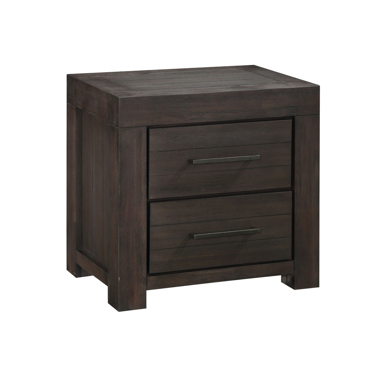 Heath Two Drawer Nightstand in Basalt Grey by Modus Furniture at Eve Furniture