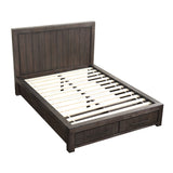 Heath Two Drawer Wood Full Storage Bed in Basalt Grey by Modus Furniture at Eve Furniture