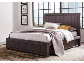 Heath Wood Queen Platform Bed in Basalt Grey by Modus Furniture at Eve Furniture