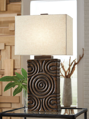Heathbury Antique Brown Table Lamp by ASHLEY FURNITURE at Eve Furniture