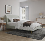 Heather Queen Bed in Cream by Manhattan Comfort at Eve Furniture