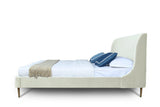 Heather Queen Bed in Cream by Manhattan Comfort at Eve Furniture