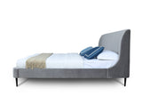 Heather Queen Bed in Grey and Black Legs by Manhattan Comfort at Eve Furniture