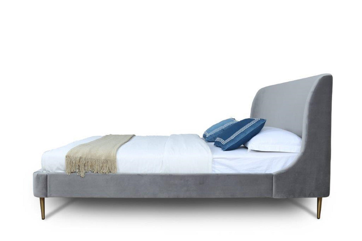 Heather Queen Bed in Grey by Manhattan Comfort at Eve Furniture