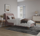 Heather Twin Bed in Blush with Gold Legs by Manhattan Comfort at Eve Furniture