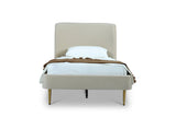 Heather Twin Bed in Cream with Gold Legs by Manhattan Comfort at Eve Furniture