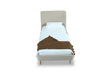 Heather Twin Bed in Cream with Gold Legs by Manhattan Comfort at Eve Furniture