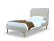 Heather Twin Bed in Cream with Gold Legs by Manhattan Comfort at Eve Furniture