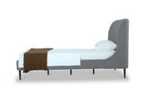 Heather Twin Bed in Grey with Black Legs by Manhattan Comfort at Eve Furniture