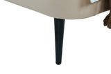 Heather Twin Bed in Taupe with Black Legs by Manhattan Comfort at Eve Furniture