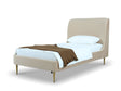 Heather Twin Bed in Taupe with Gold Legs by Manhattan Comfort at Eve Furniture