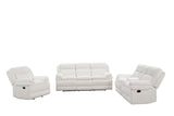 Heaven White 3-Piece Reclining Living Room Set by Happy Homes at Eve Furniture