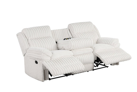 Heaven White 3-Piece Reclining Living Room Set by Happy Homes at Eve Furniture