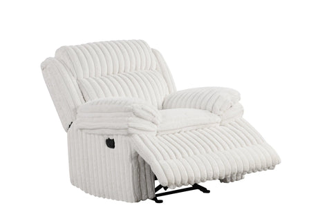 Heaven White 3-Piece Reclining Living Room Set by Happy Homes at Eve Furniture