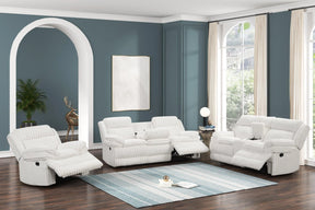 Heaven White 3-Piece Reclining Living Room Set by Happy Homes at Eve Furniture