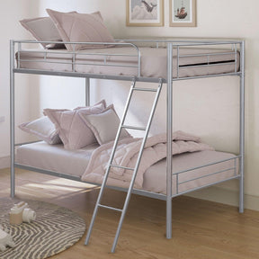 Hector Silver Twin/Twin Metal Bunkbed by Furniture of America at Eve Furniture