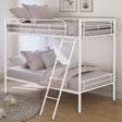 Hector White Twin/Twin Metal Bunkbed by Furniture of America at Eve Furniture