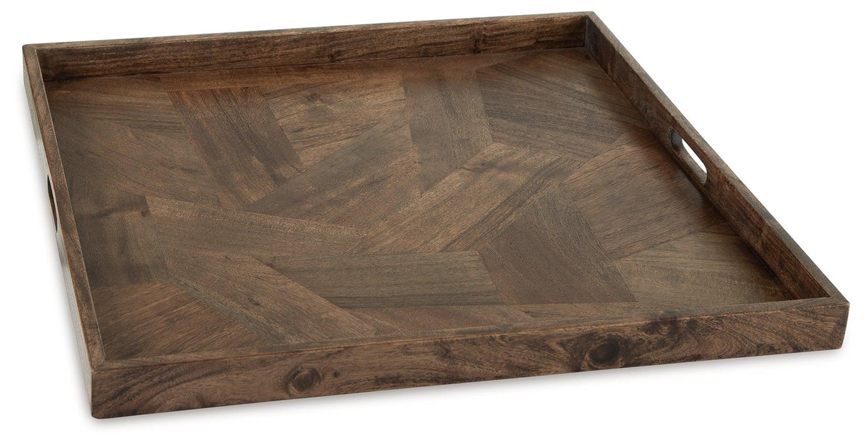 Heddford Brown Tray by Ashley at Eve Furniture