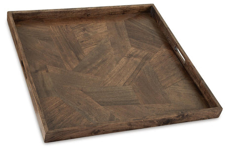 Heddford Brown Tray by Ashley at Eve Furniture