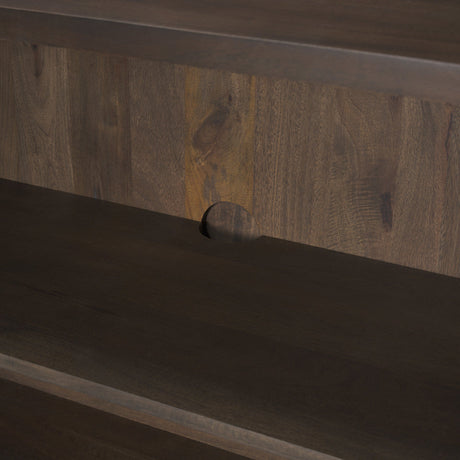 Heera Dark Brown Diamond Motif w/ Shelf Accent Cabinet by Mercana at Eve Furniture