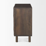 Heera Dark Brown Diamond Motif w/ Shelf Accent Cabinet by Mercana at Eve Furniture