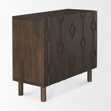 Heera Dark Brown Diamond Motif w/ Shelf Accent Cabinet by Mercana at Eve Furniture