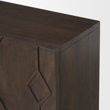 Heera Dark Brown Diamond Motif w/ Shelf Accent Cabinet by Mercana at Eve Furniture