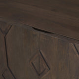 Heera Dark Brown Diamond Motif w/ Shelf Accent Cabinet by Mercana at Eve Furniture