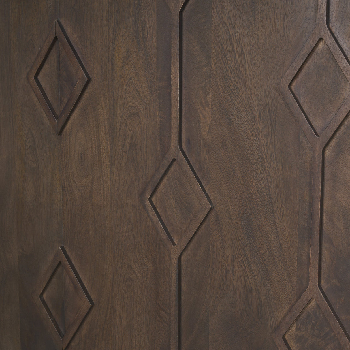 Heera Dark Brown Diamond Motif w/ Shelf Accent Cabinet by Mercana at Eve Furniture