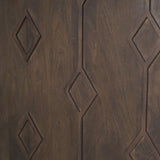 Heera Dark Brown Diamond Motif w/ Shelf Accent Cabinet by Mercana at Eve Furniture