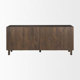 Heera Dark Brown Diamond Motif w/ Shelf Sideboard by Mercana at Eve Furniture