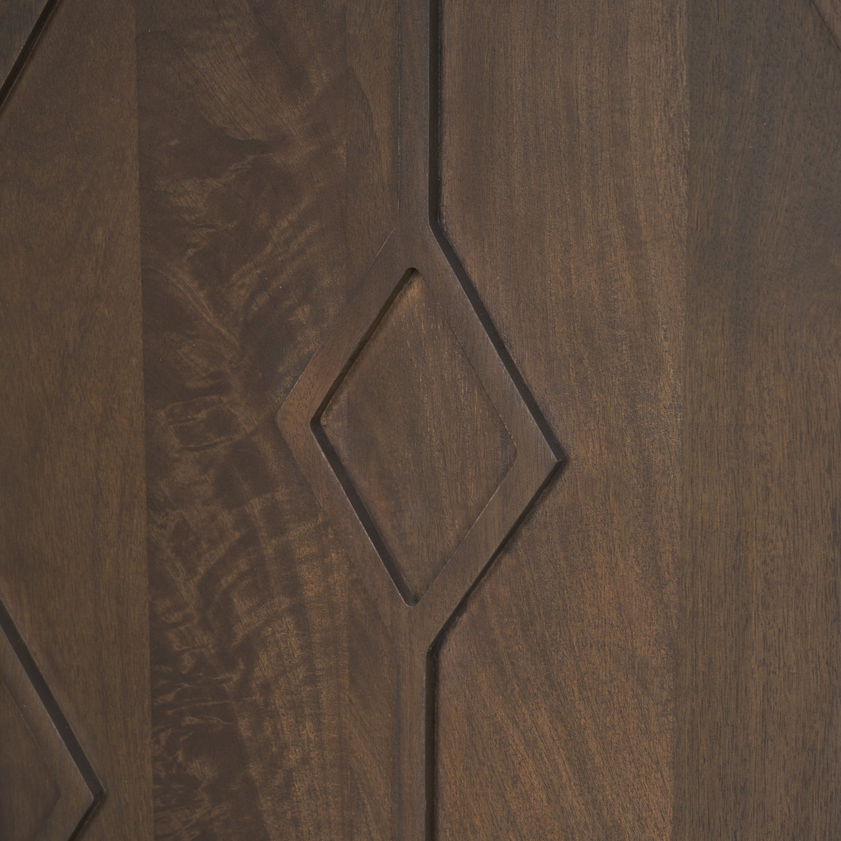 Heera Dark Brown Diamond Motif w/ Shelf Sideboard by Mercana at Eve Furniture
