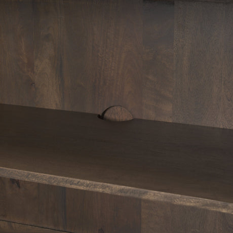 Heera Dark Brown Diamond Motif w/ Shelf Sideboard by Mercana at Eve Furniture