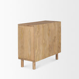 Heera Light Brown Diamond Motif w/ Shelf Accent Cabinet by Mercana at Eve Furniture