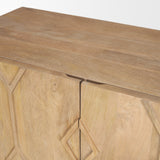 Heera Light Brown Diamond Motif w/ Shelf Accent Cabinet by Mercana at Eve Furniture