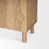 Heera Light Brown Diamond Motif w/ Shelf Accent Cabinet by Mercana at Eve Furniture