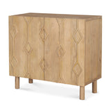 Heera Light Brown Diamond Motif w/ Shelf Accent Cabinet by Mercana at Eve Furniture