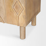 Heera Light Brown Diamond w/ Shelf Motif Sideboard by Mercana at Eve Furniture