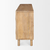 Heera Light Brown Diamond w/ Shelf Motif Sideboard by Mercana at Eve Furniture